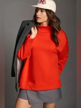 Anthropologie Maeve Funnel-Neck Tunic Pullover